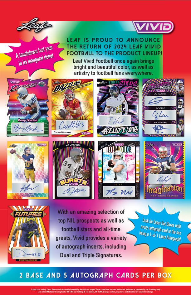 2024 LEAF VIVID FOOTBALL HOBBY