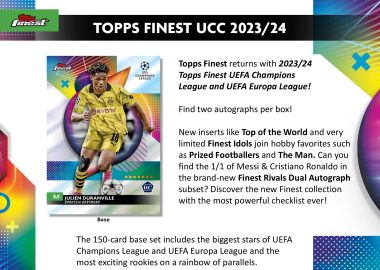 2023-24 TOPPS FINEST UCC UEFA CHAMPIONS LEAGUE and UEFA EUROPA LEAGUE HOBBY