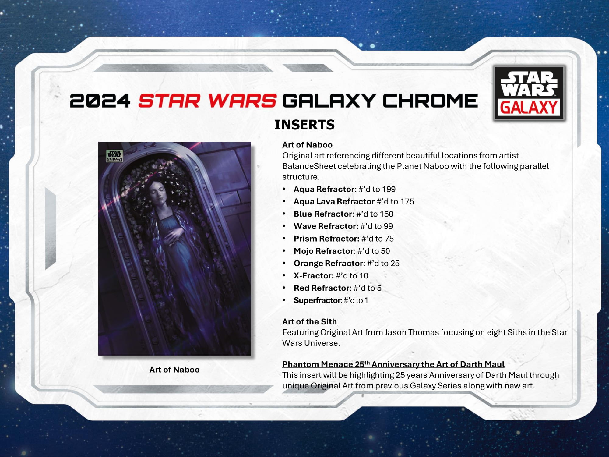 2024 TOPPS STAR WARS CHROME GALAXY HOBBY【製品情報】 Trading Card Journal