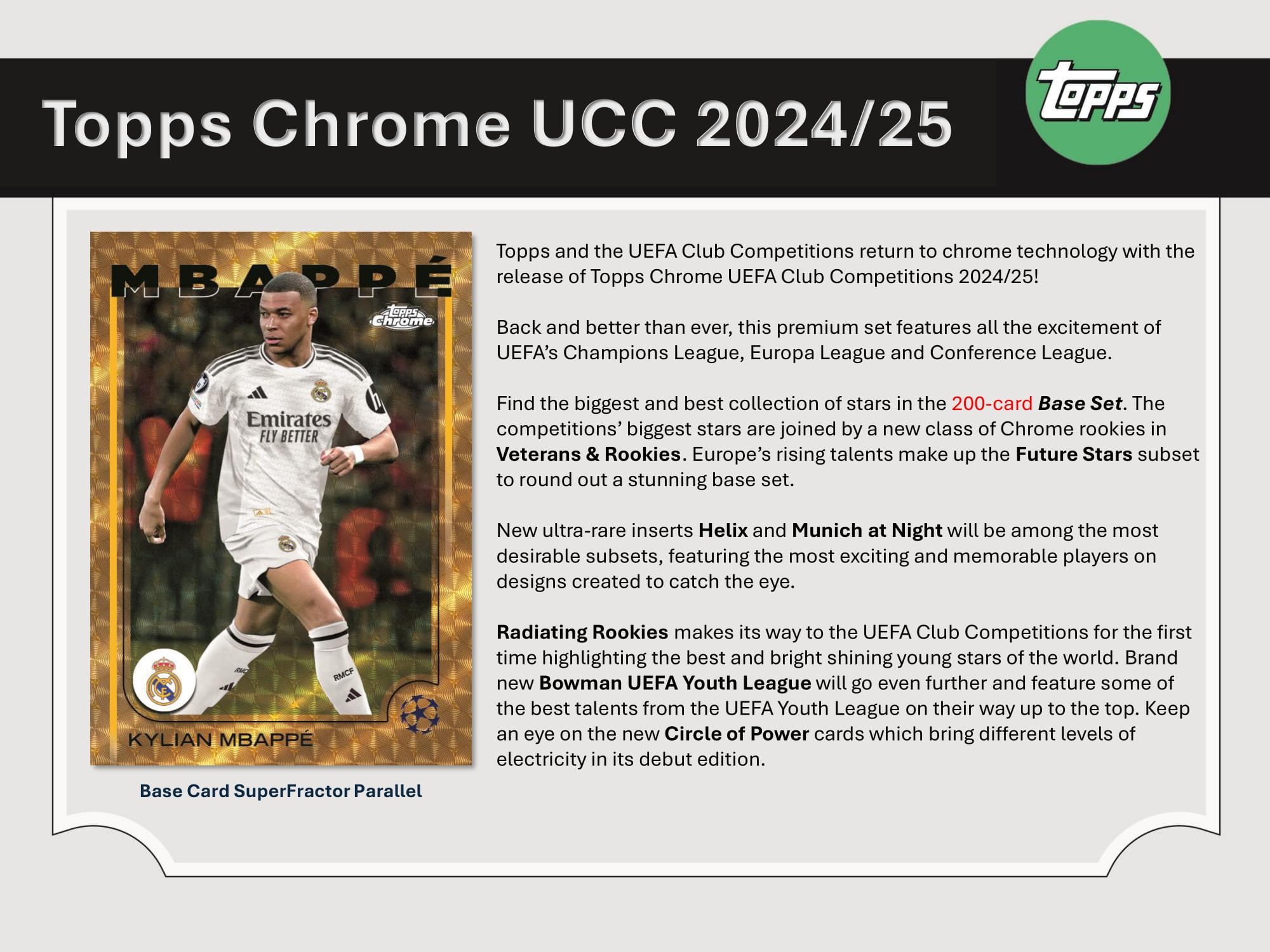 【激安通販 オンラインショップ】 ⚽ 2024-25 TOPPS CHROME UEFA CLUB COMPETITIONS HOBBY【製品 アクセサリー