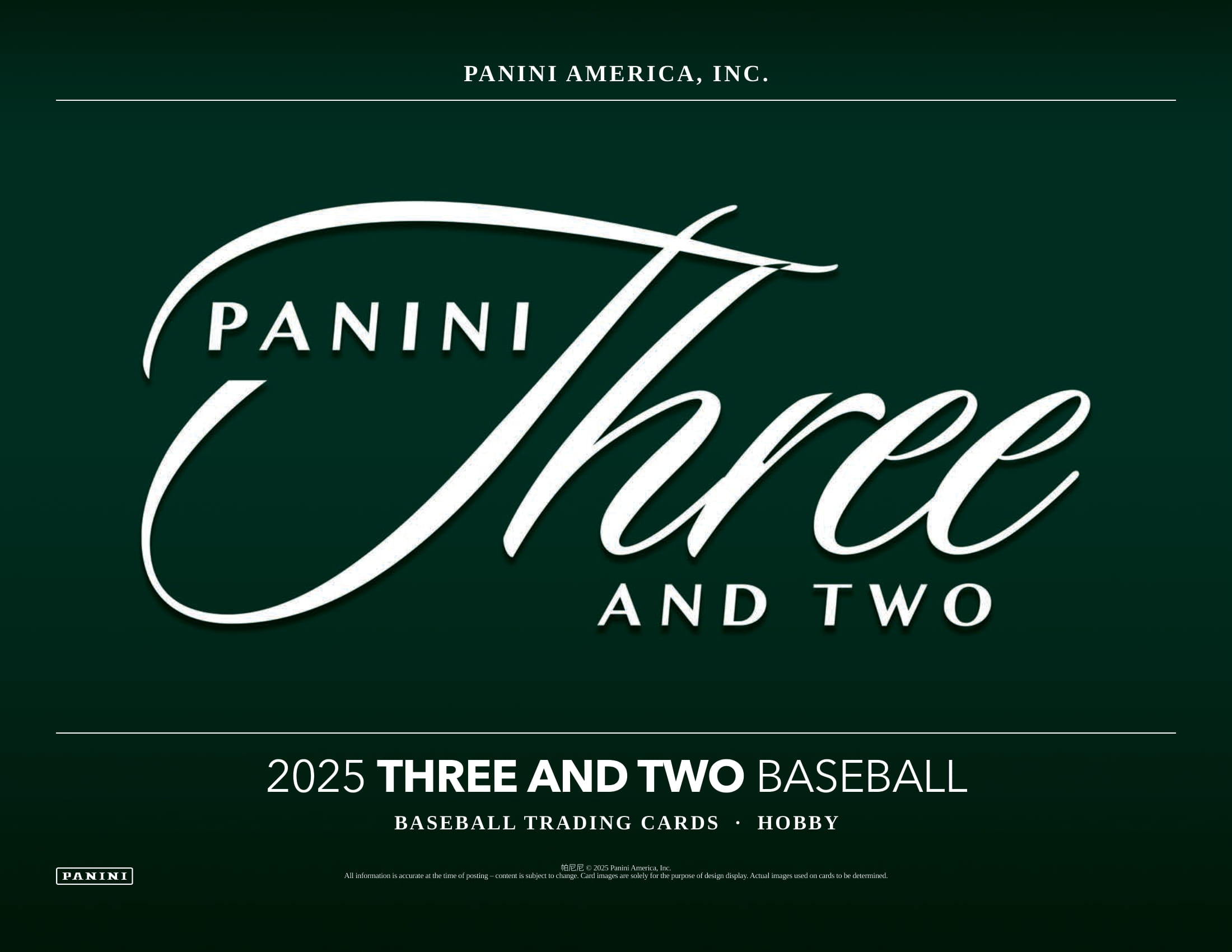 製品情報】2025 PANINI THREE AND TWO BASEBALL HOBBY