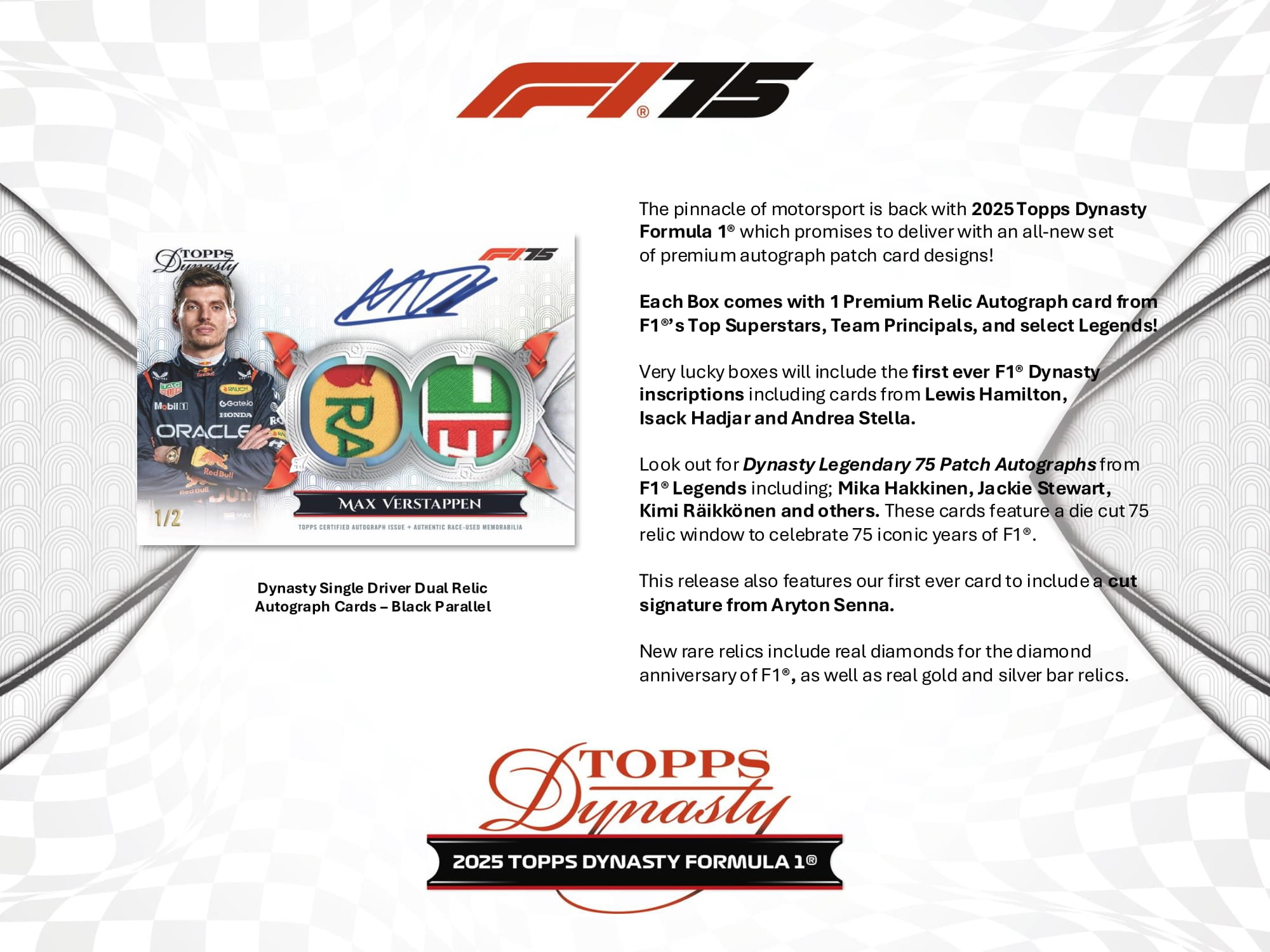 製品情報】2025 TOPPS DYNASTY FORMULA 1 HOBBY