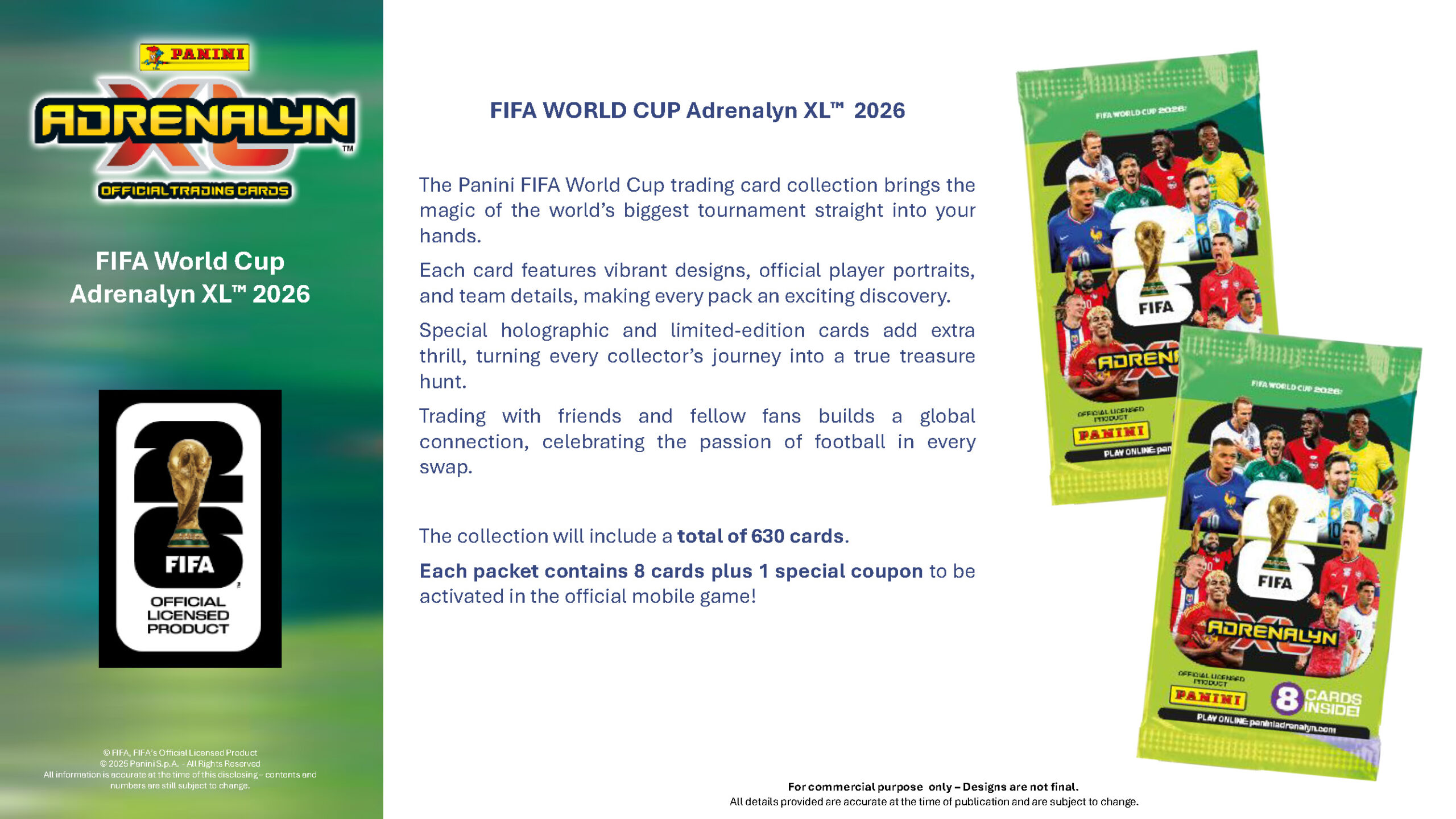 製品情報】2026 PANINI ITALY FIFA WORLD CUP ADRENALYN XL BOOSTER