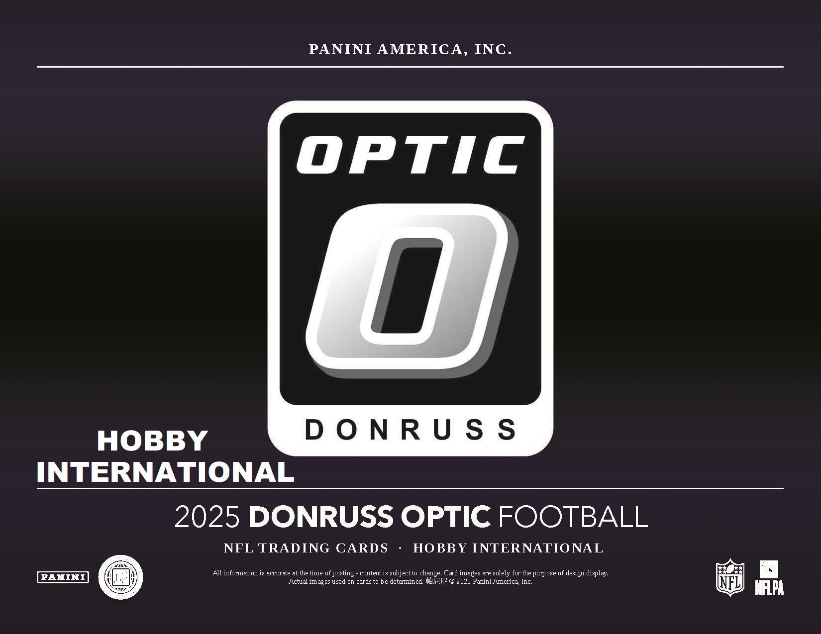 製品情報】NFL 2025 PANINI DONRUSS OPTIC HOBBY INTERNATIONAL