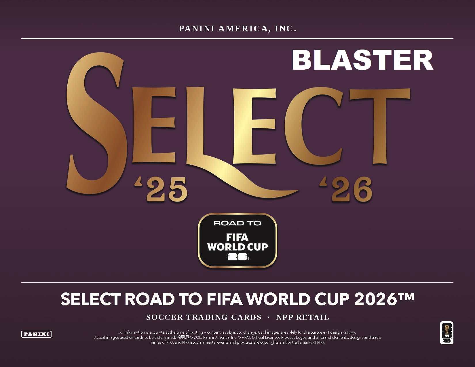 製品情報】2025-26 PANINI SELECT ROAD TO FIFA WORLD CUP BLASTER