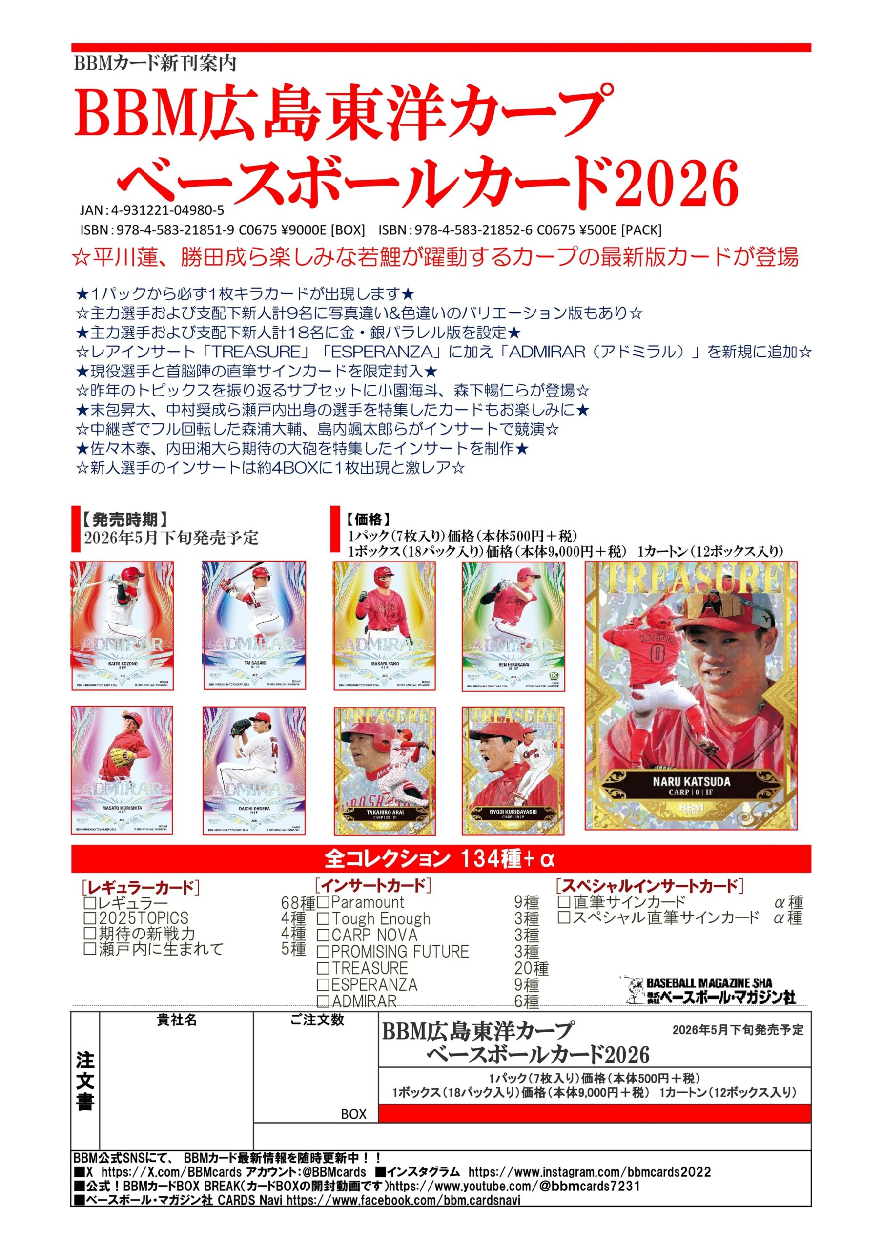 BBM広島東洋カープカード2026』 | Trading Card Journal