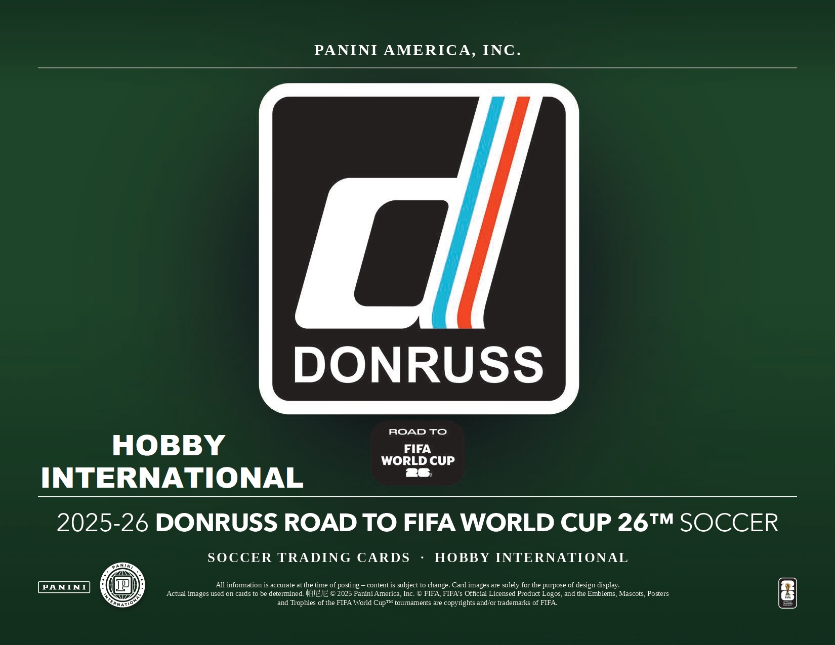 製品情報】2025-26 PANINI DONRUSS ROAD TO FIFA WORLD CUP 26 SOCCER