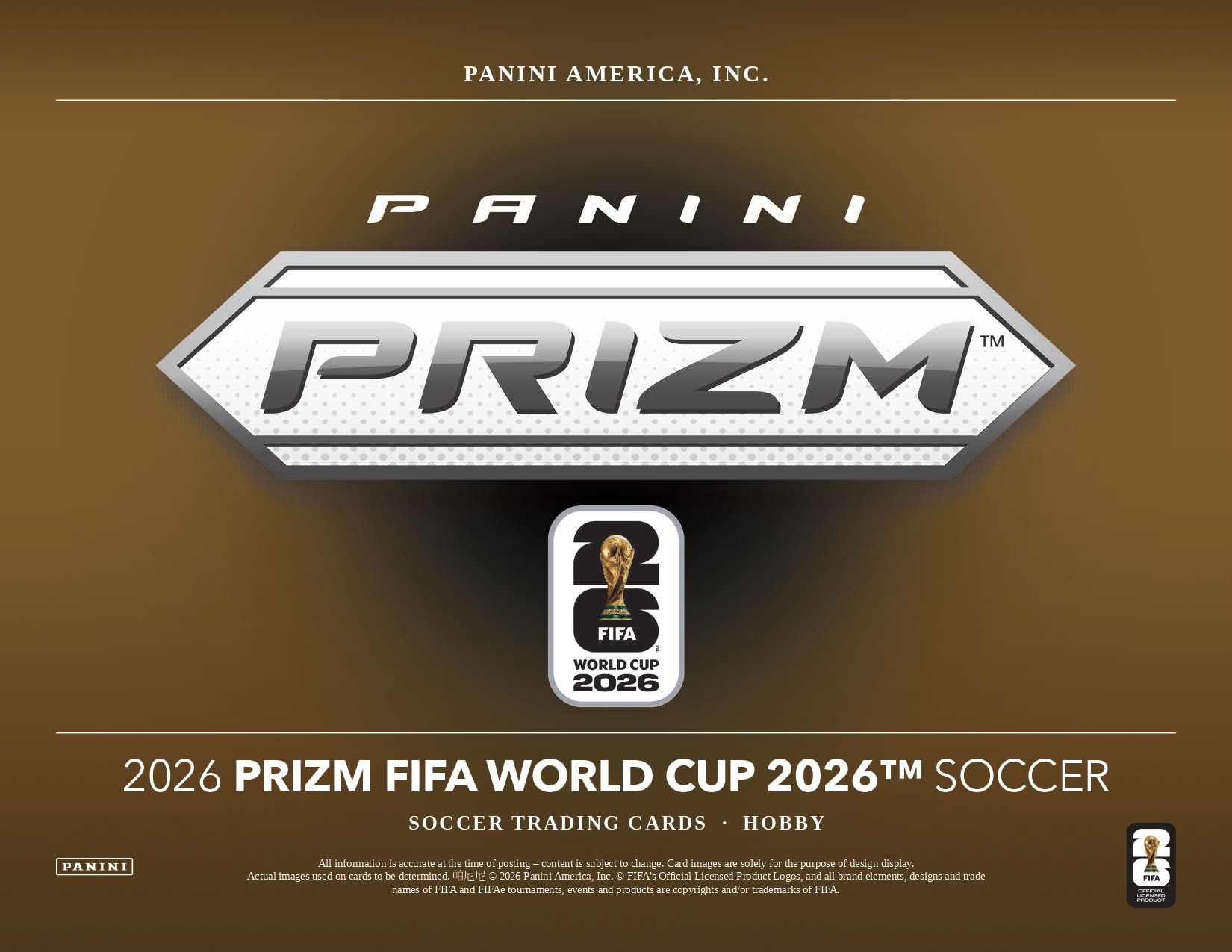 製品情報】2026 PANINI PRIZM FIFA WORLD CUP SOCCER HOBBY