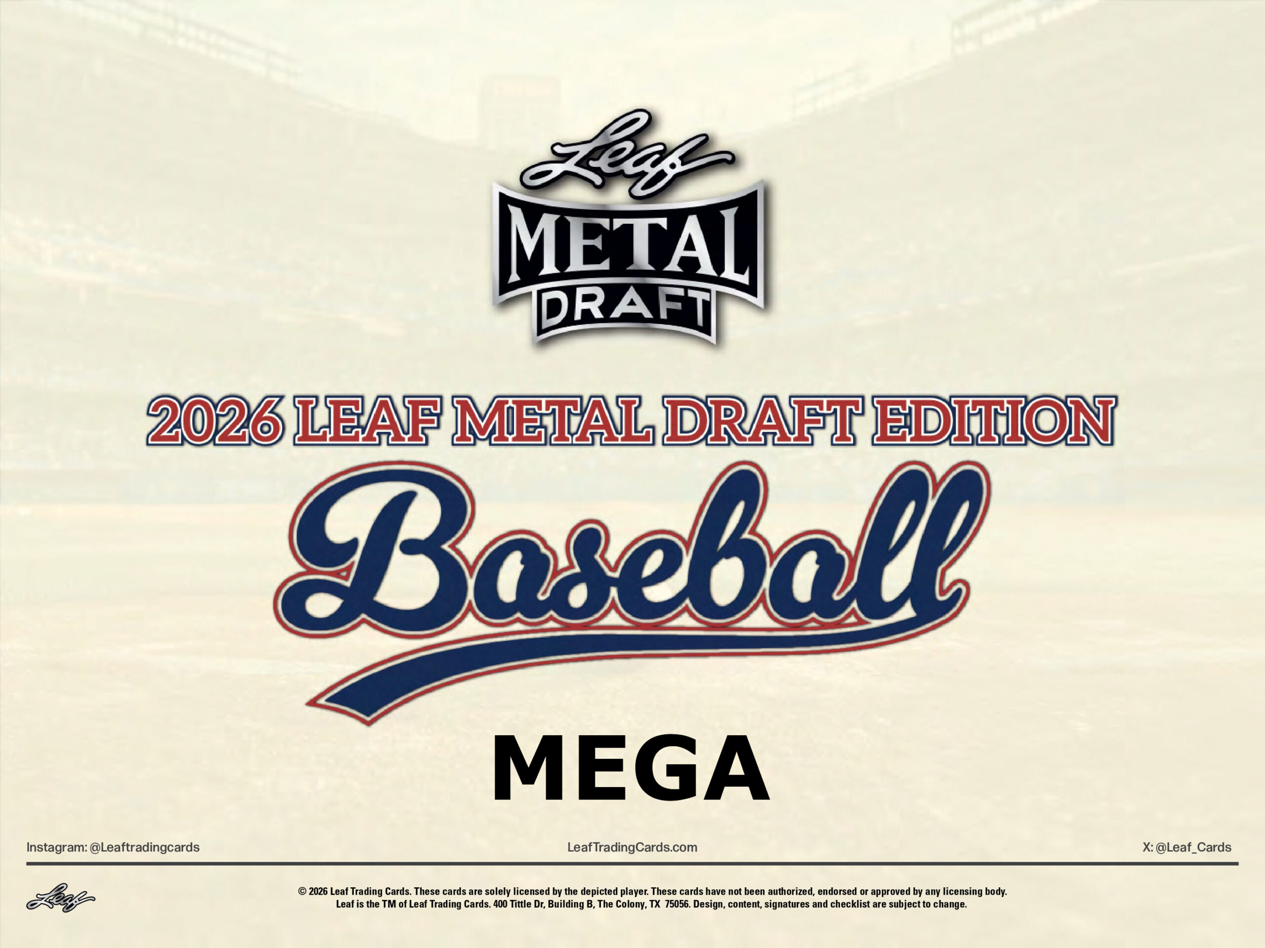 タグ付き美品  マープ Draft ドラフト チームベスト M デザート 製品情報】2026 LEAF METAL DRAFT EDITION BASEBALL MEGA