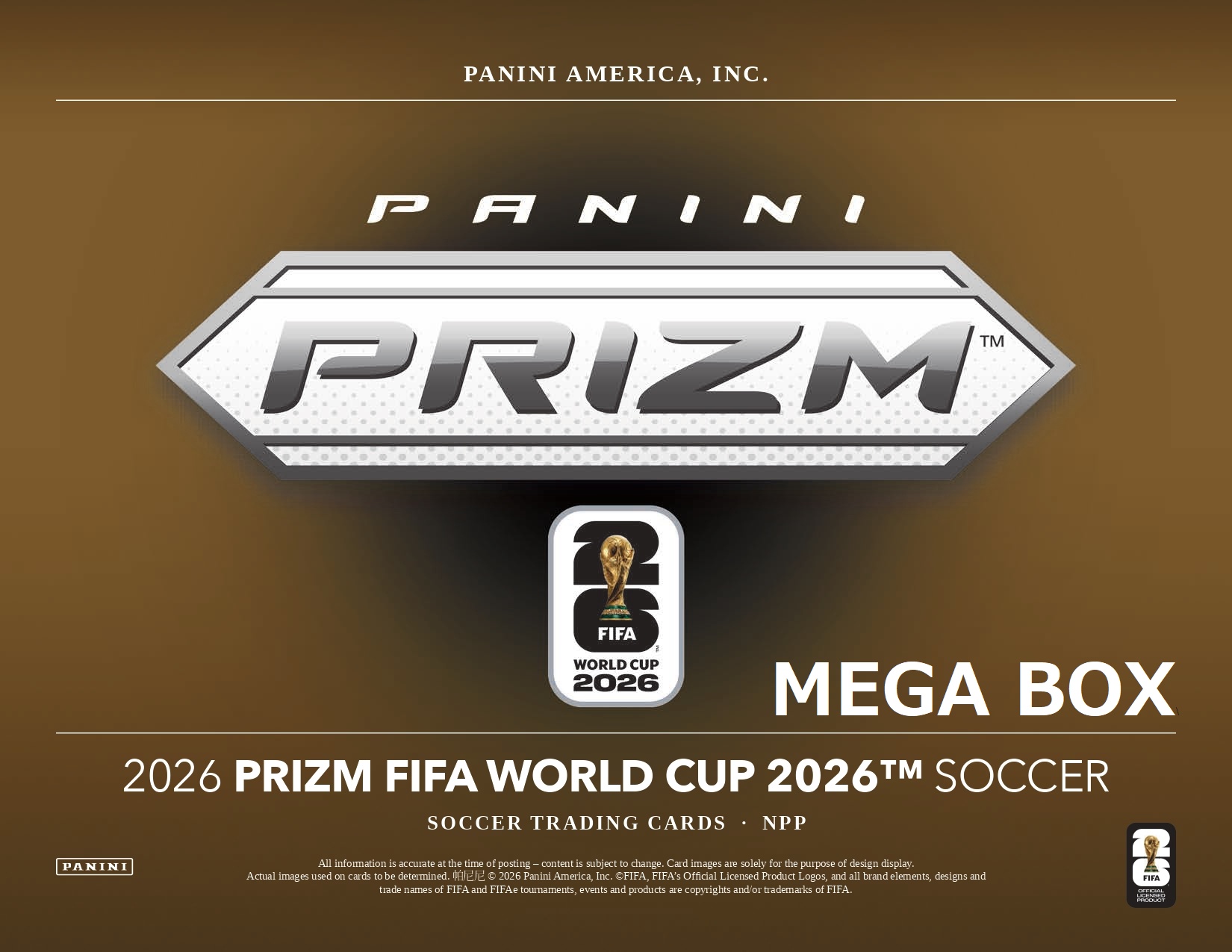 製品情報】2026 PANINI PRIZM FIFA WORLD CUP SOCCER MEGA BOX
