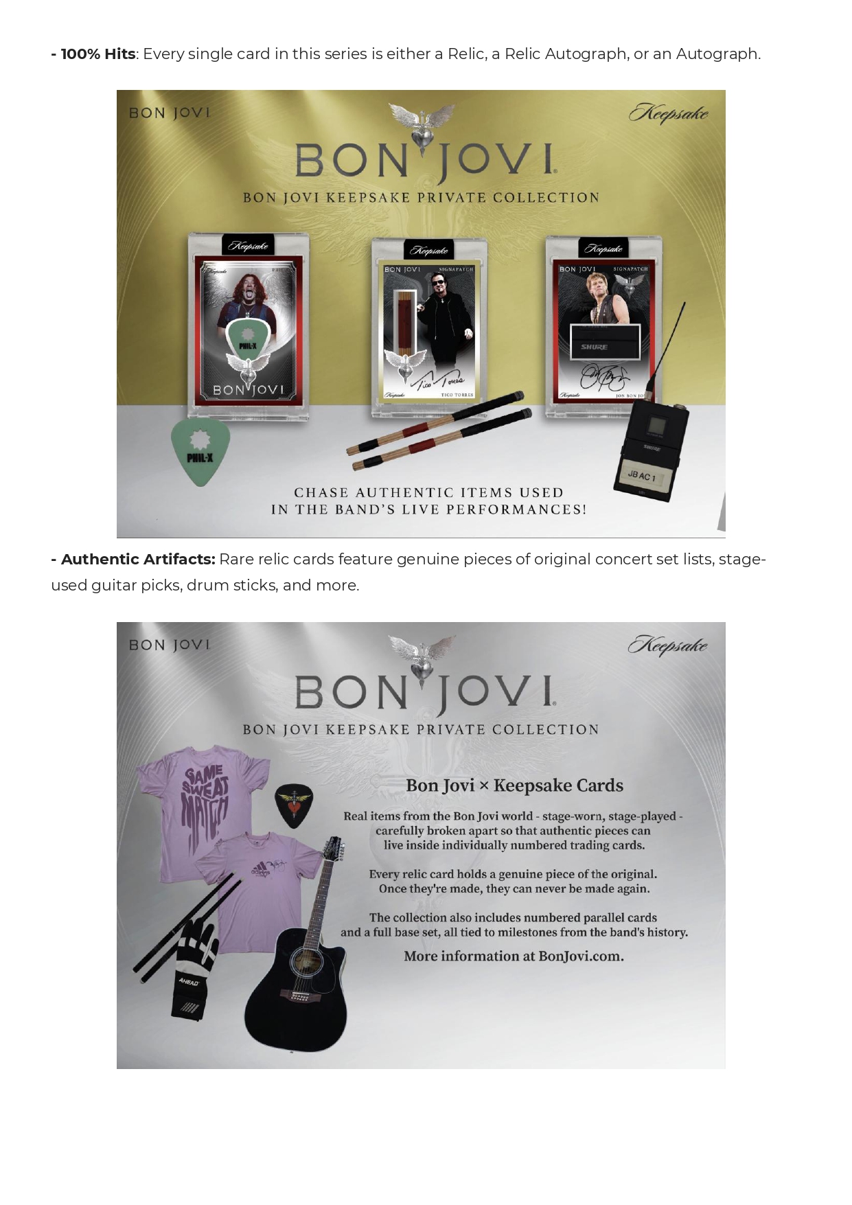 Sale Sheet 2026 Super Break Bon Jovi Keepsake Tour Collection_page