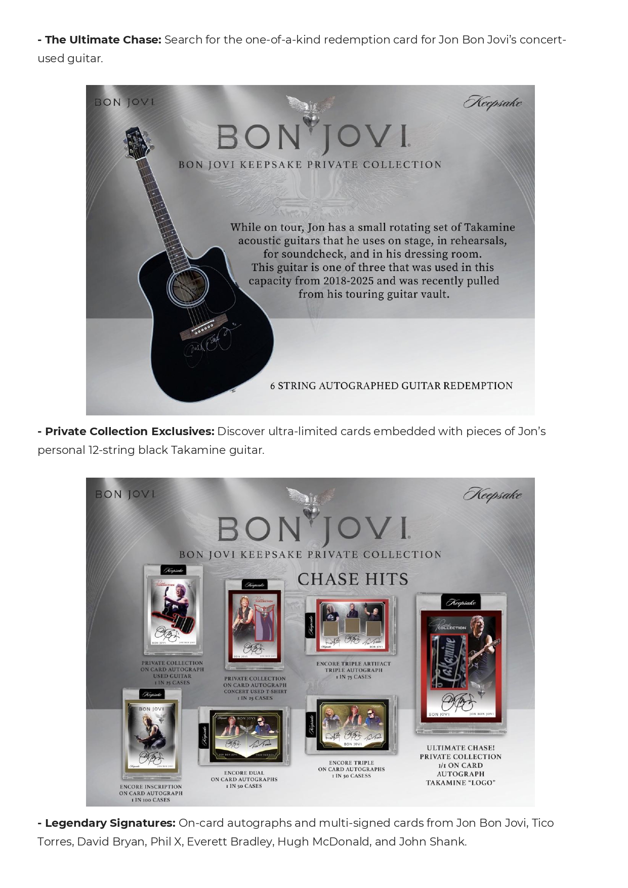 Sale Sheet 2026 Super Break Bon Jovi Keepsake Tour Collection_page