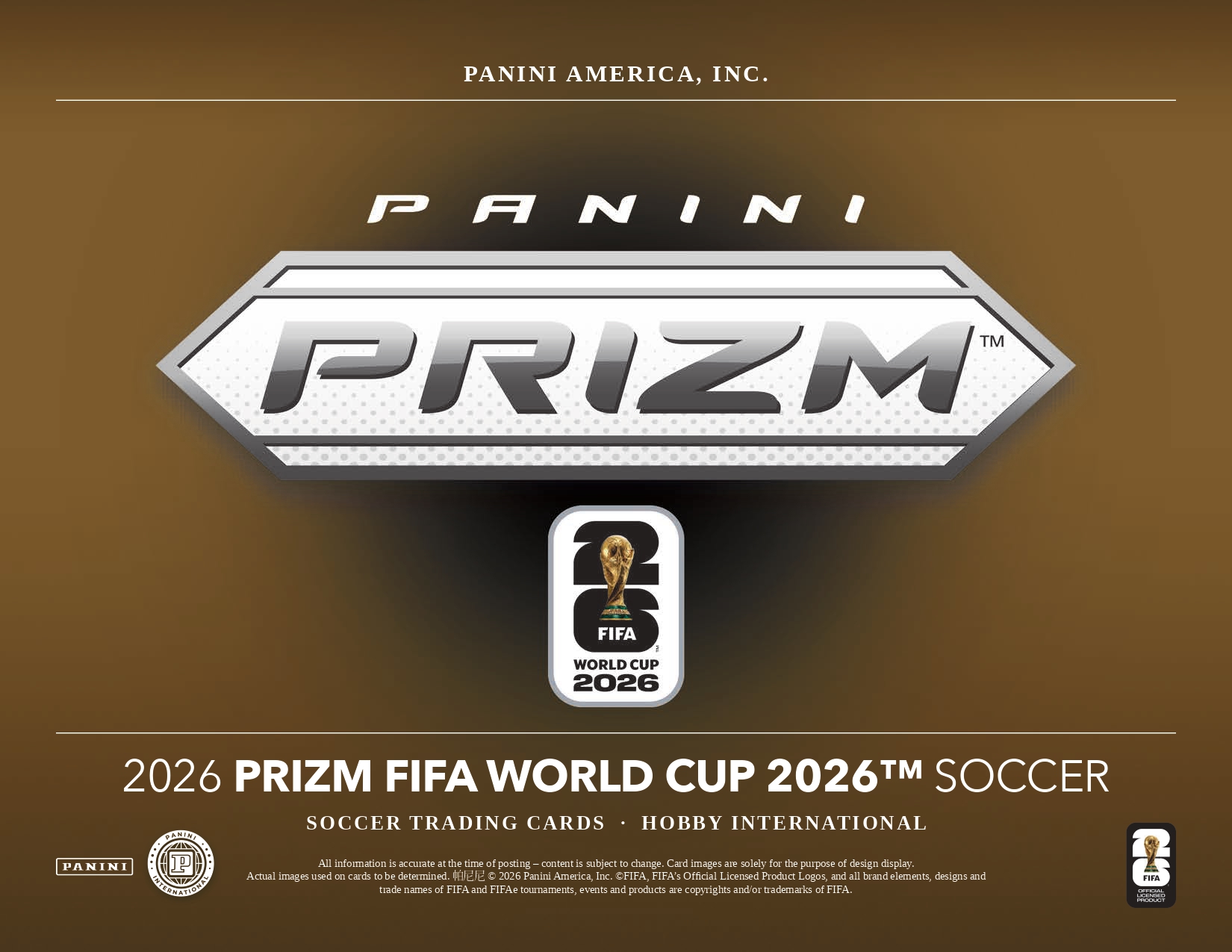 製品情報】2026 PANINI PRIZM FIFA WORLD CUP HOBBY INTERNATIONAL